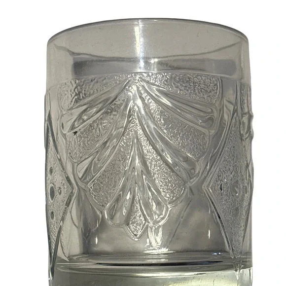 Martha Stewart Set of 6 Everyday Use Fan Diamond Round Clear Glasses - Picture 6 of 16